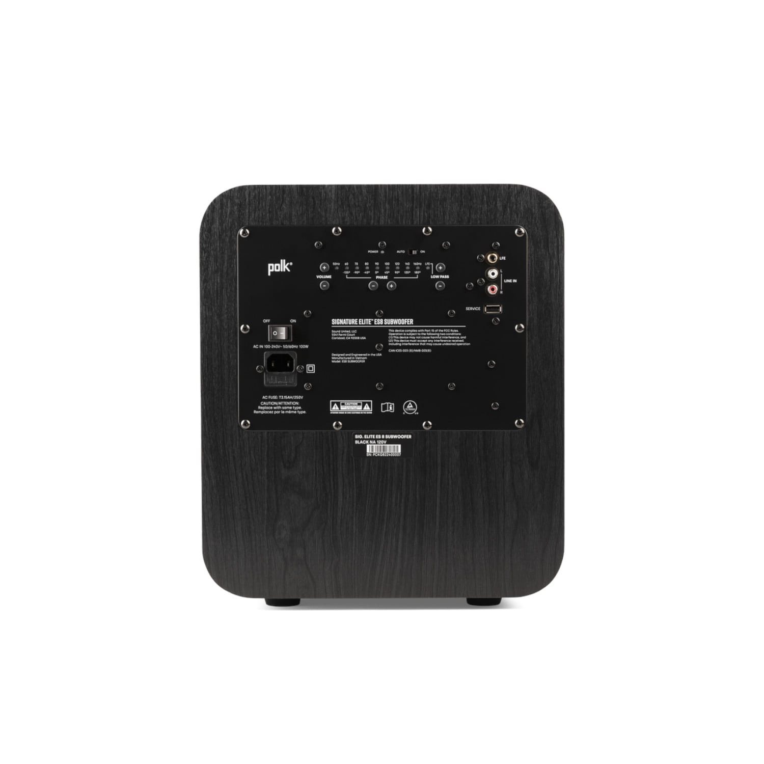 SUBWOOFER ACTIVO POLK AUDIO ES8SUB - 5