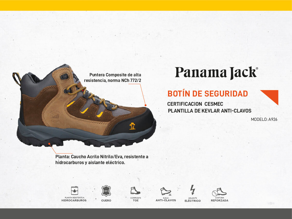 ZAPATO DE SEGURIDAD HOMBRE PANAMA JACK - A926 - 4