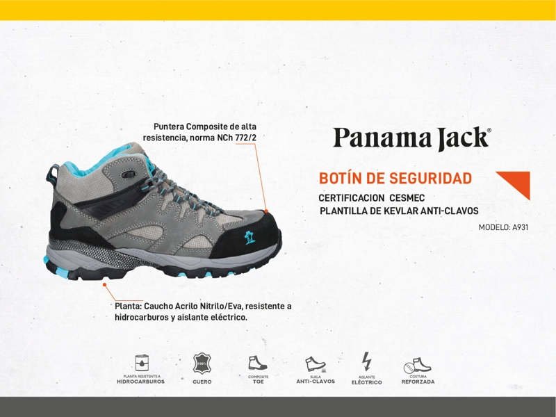 ZAPATO DE SEGURIDAD MUJER PANAMA JACK - A931 - 4