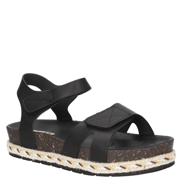 SANDALIAS MUJER DAKOTA CUERO NEGRO CASUAL - G656 - 1