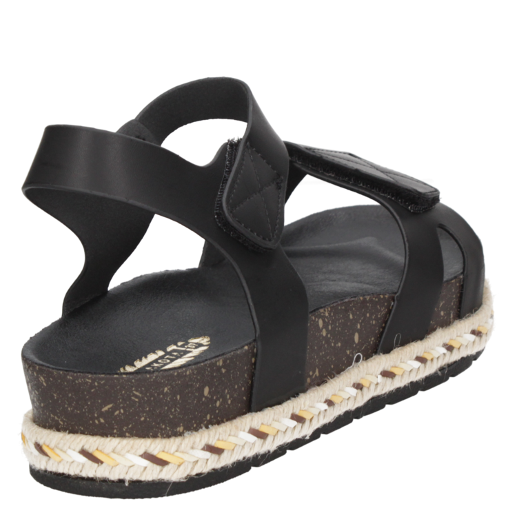 SANDALIAS MUJER DAKOTA CUERO NEGRO CASUAL - G656 - 3