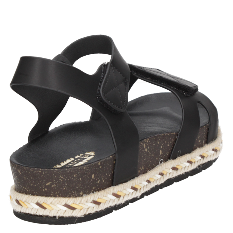 SANDALIAS MUJER DAKOTA CUERO NEGRO CASUAL - G656 - 3