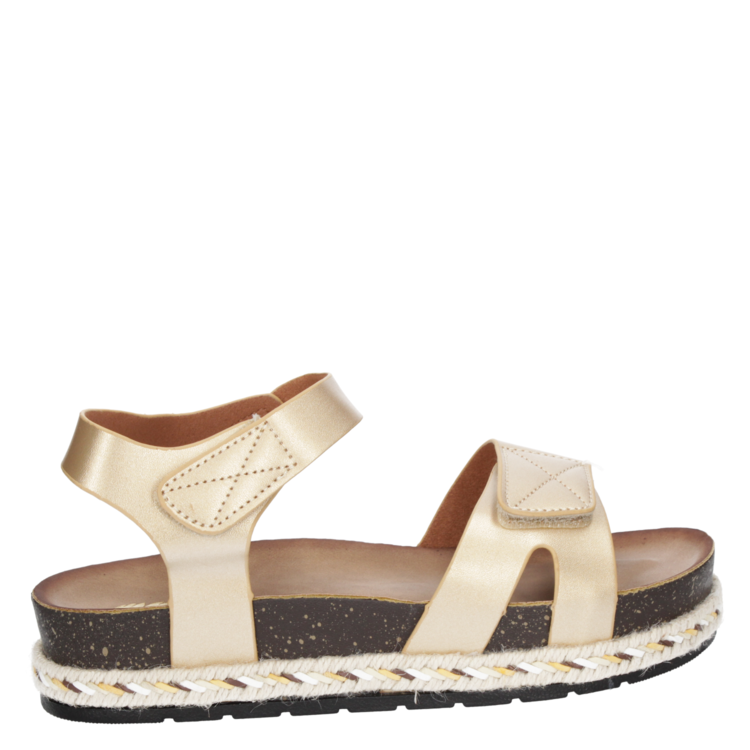 SANDALIAS MUJER DAKOTA CUERO DORADO CASUAL - G656 - 2