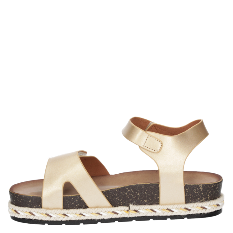 SANDALIAS MUJER DAKOTA CUERO DORADO CASUAL - G656 - 4