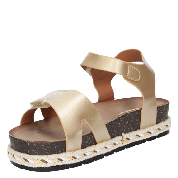 SANDALIAS MUJER DAKOTA CUERO DORADO CASUAL - G656 - 5