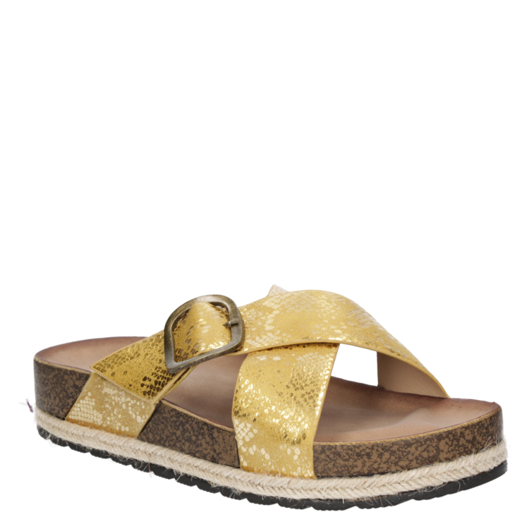 SANDALIAS MUJER DAKOTA CUERO AMARILLO CASUAL - G654 - 1