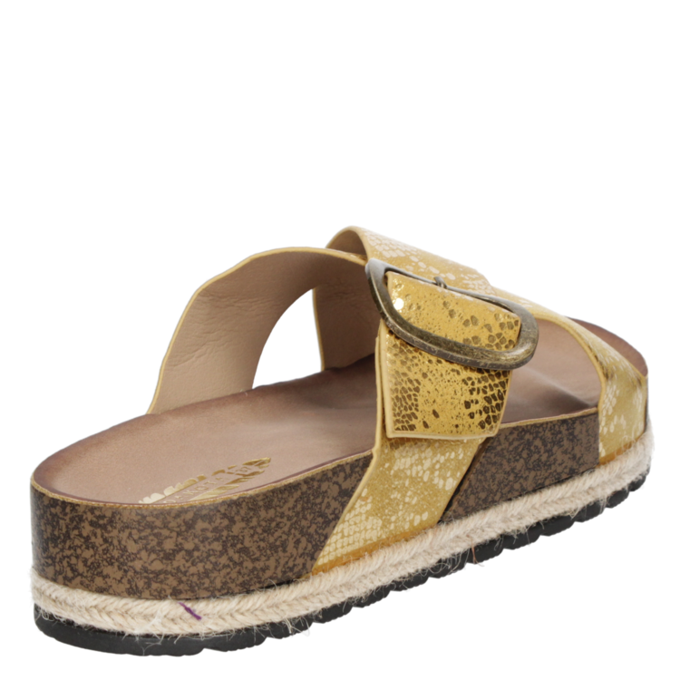 SANDALIAS MUJER DAKOTA CUERO AMARILLO CASUAL - G654 - 3