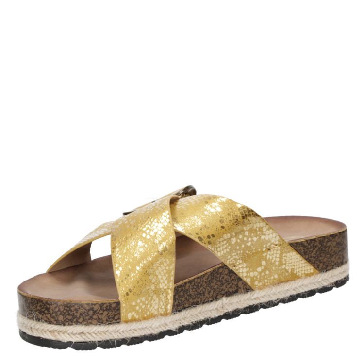 SANDALIAS MUJER DAKOTA CUERO AMARILLO CASUAL - G654 - 4