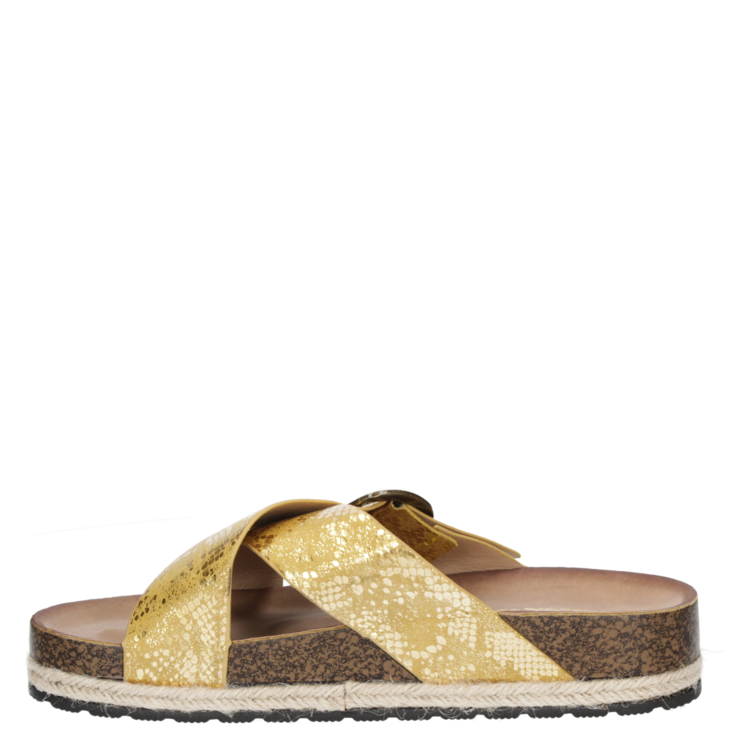 SANDALIAS MUJER DAKOTA CUERO AMARILLO CASUAL - G654 - 5
