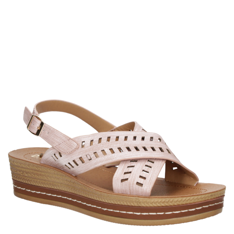 SANDALIAS MUJER DAKOTA CUERO ROSA CASUAL G658 - 1