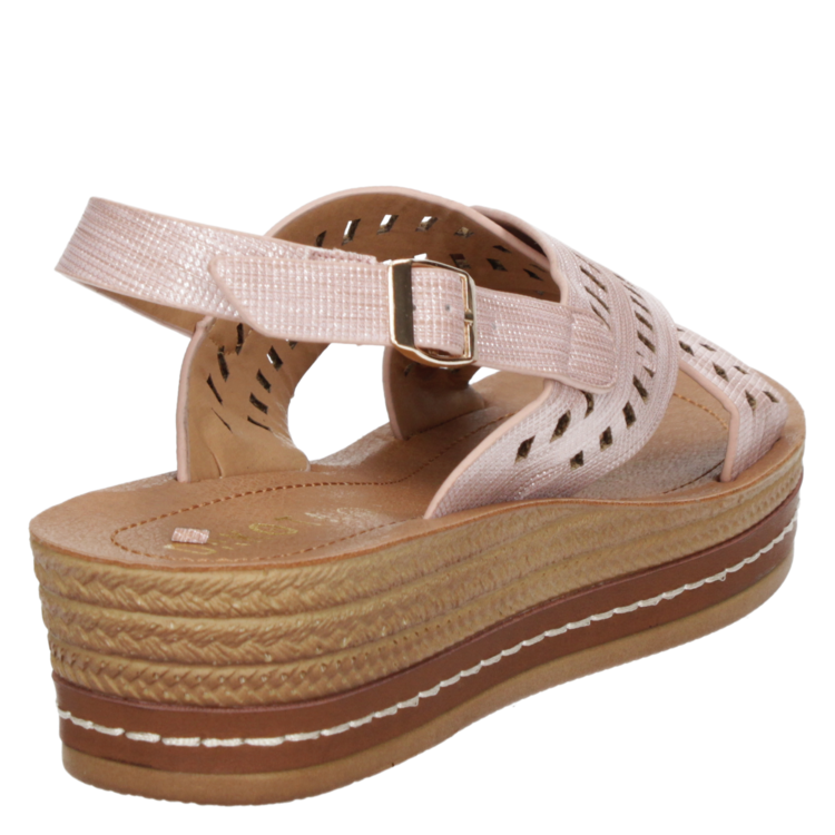 SANDALIAS MUJER DAKOTA CUERO ROSA CASUAL G658 - 3