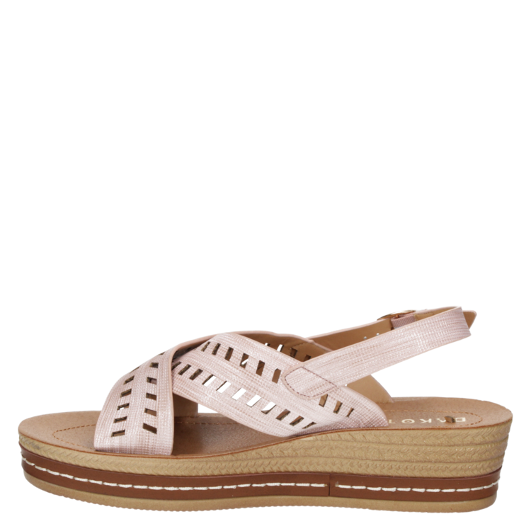 SANDALIAS MUJER DAKOTA CUERO ROSA CASUAL G658 - 4