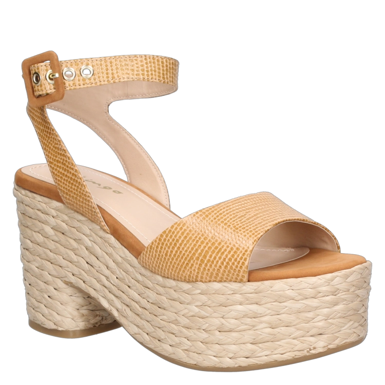 SANDALIAS MUJER MINGO CUERO MARRÓN CLARO CASUAL G516 - 1