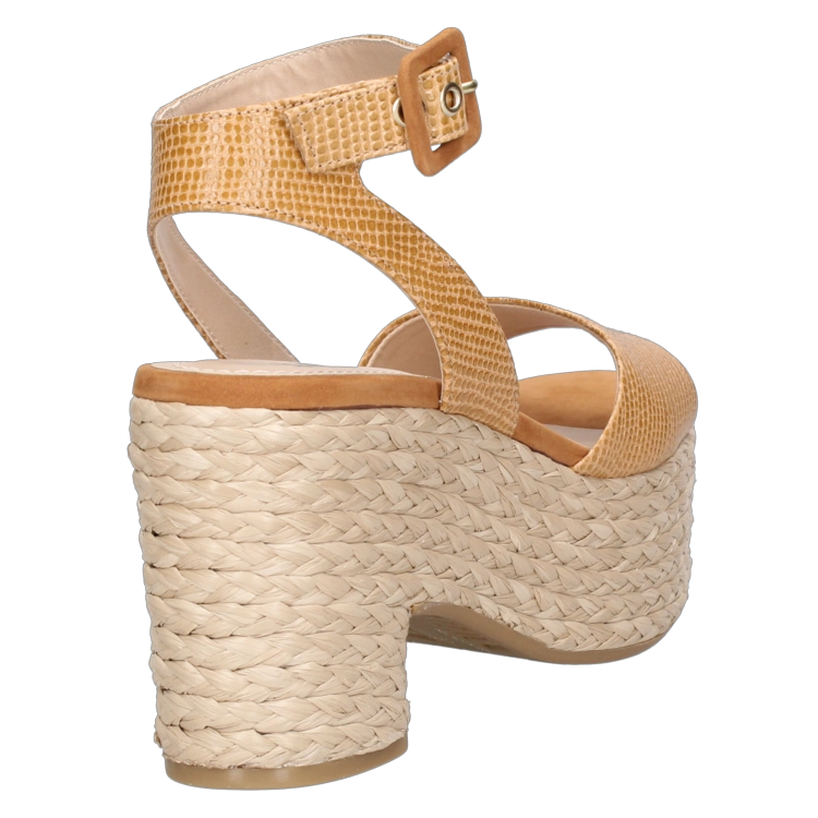 SANDALIAS MUJER MINGO CUERO MARRÓN CLARO CASUAL G516 - 3