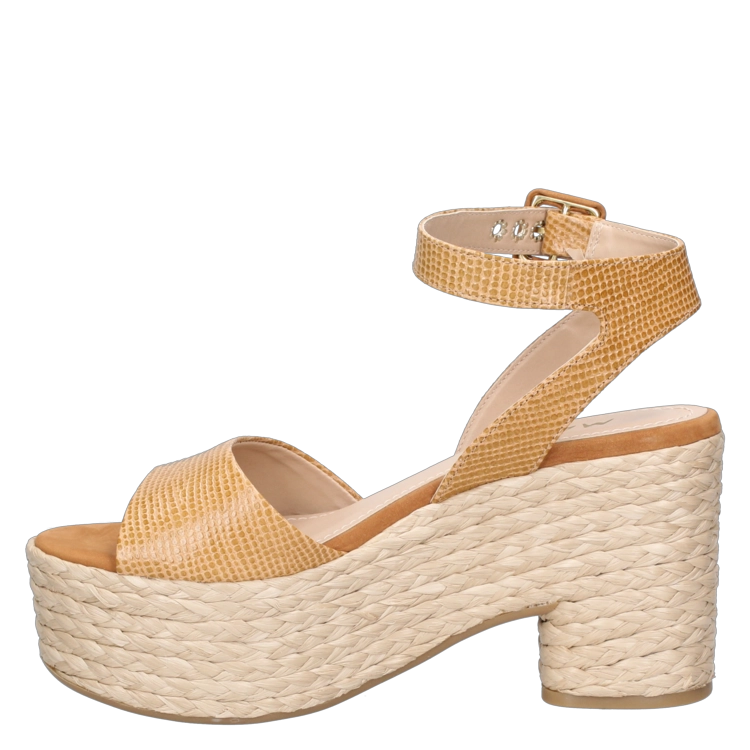SANDALIAS MUJER MINGO CUERO MARRÓN CLARO CASUAL G516 - 4