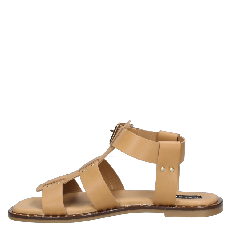 SANDALIAS MUJER POLLINI CUERO MARRÓN CASUAL G201 - 4