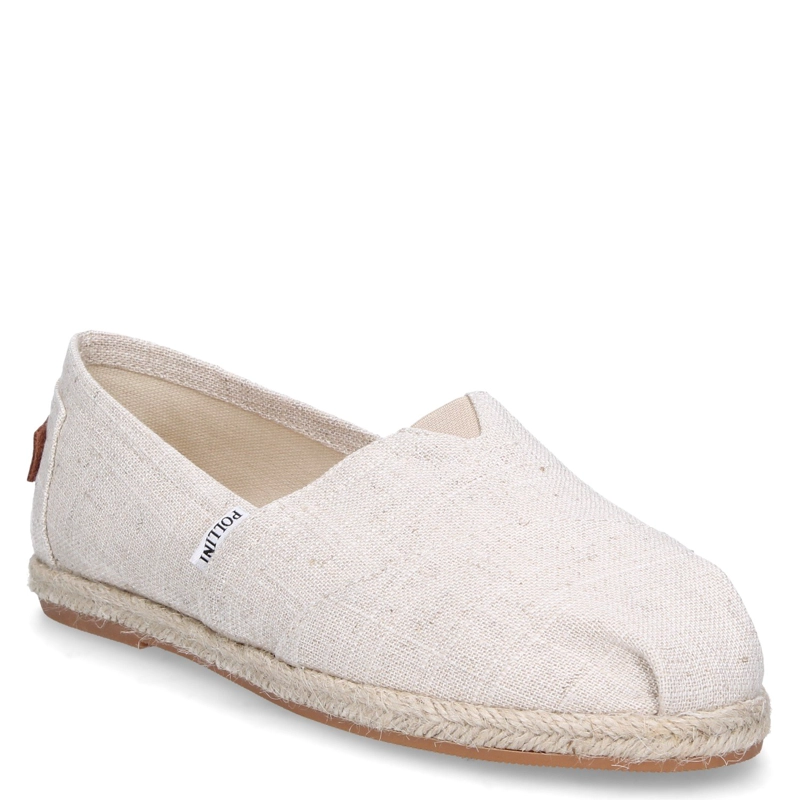 ALPARGATAS MUJER POLLINI CUERO CASUAL Q510 GRIS CLARO - 6
