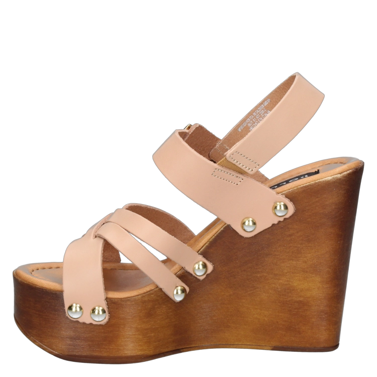 SANDALIAS MUJER POLLINI CUERO NUDE CASUAL G312 - 4
