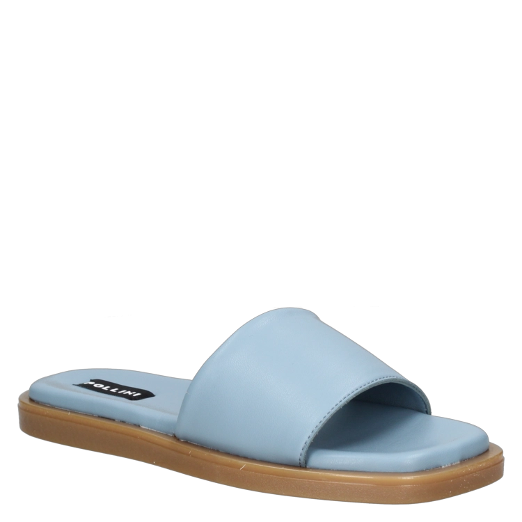 SANDALIAS MUJER POLLINI CUERO AZUL CASUAL G207 - 1