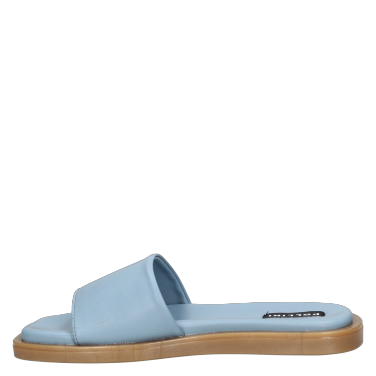 SANDALIAS MUJER POLLINI CUERO AZUL CASUAL G207 - 4