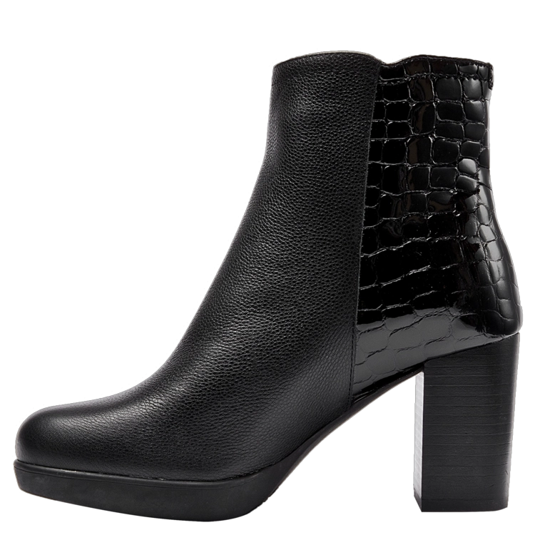 BOTIN TACO CUADRADO MUJER 16 HRS - H038 | NEGRO - 4