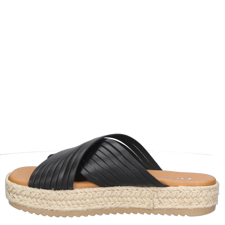 SANDALIAS MUJER ZAPPA CUERO NEGRO CASUAL G406 - 4