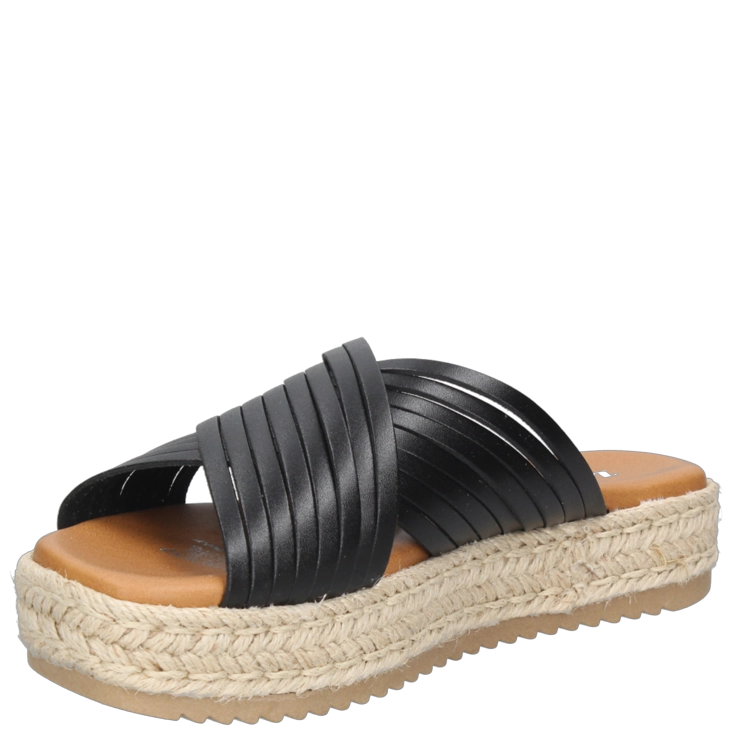 SANDALIAS MUJER ZAPPA CUERO NEGRO CASUAL G406 - 5
