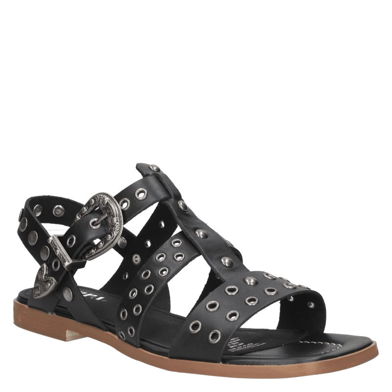 SANDALIAS MUJER ZAPPA CUERO NEGRO CASUAL G389 - 1