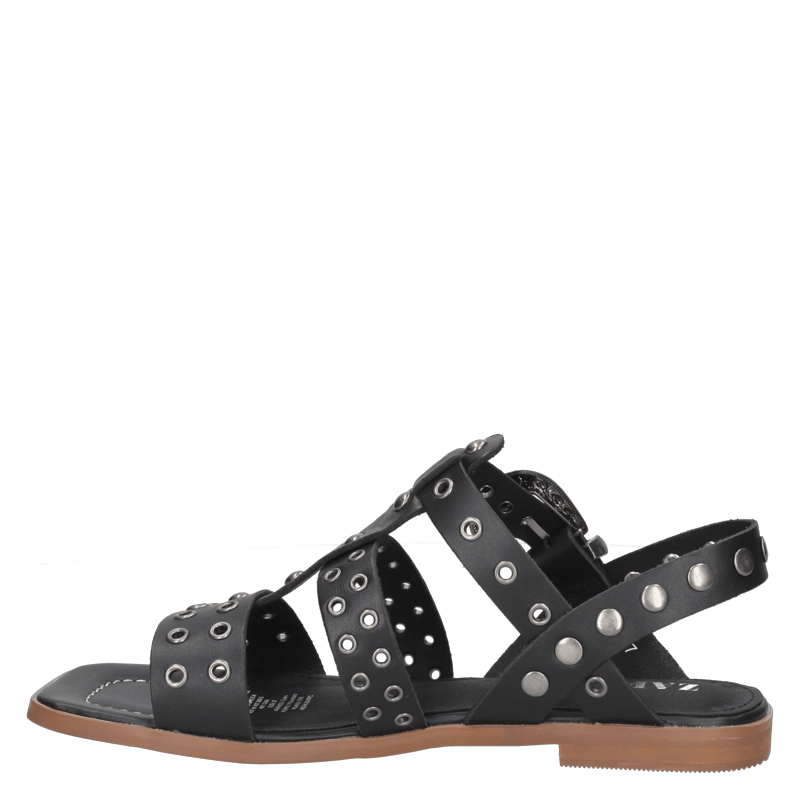 SANDALIAS MUJER ZAPPA CUERO NEGRO CASUAL G389 - 4