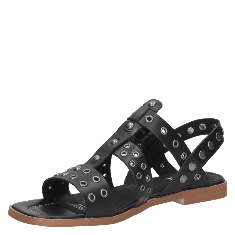 SANDALIAS MUJER ZAPPA CUERO NEGRO CASUAL G389 - 5