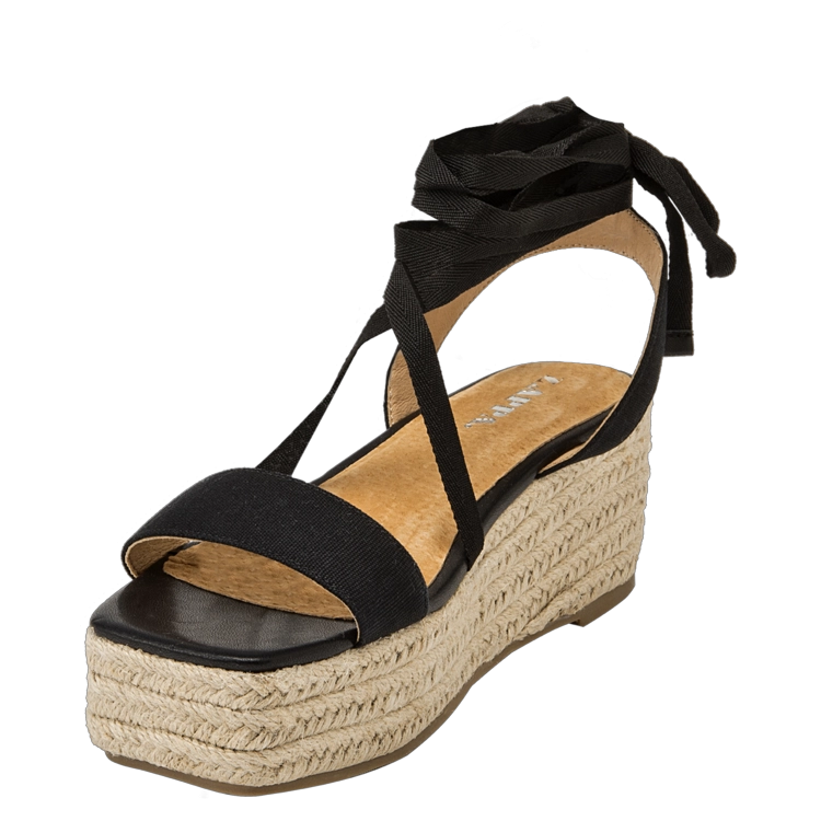 SANDALIAS MUJER ZAPPA TEXTIL NEGRO CASUAL I388 - 4