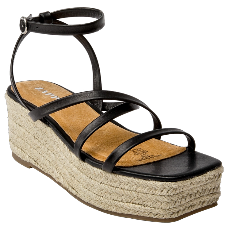 SANDALIAS MUJER ZAPPA CUERO NEGRO CASUAL I389 - 1