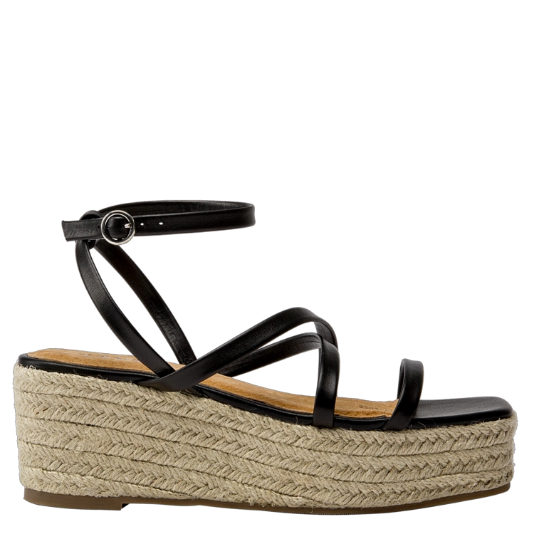 SANDALIAS MUJER ZAPPA CUERO NEGRO CASUAL I389 - 2