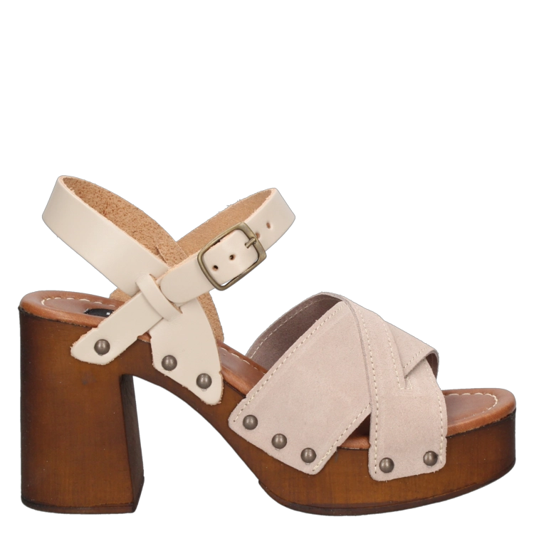 SANDALIAS MUJER POLLINI CUERO NUDE CASUAL I264 - 2