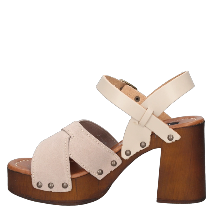 SANDALIAS MUJER POLLINI CUERO NUDE CASUAL I264 - 4