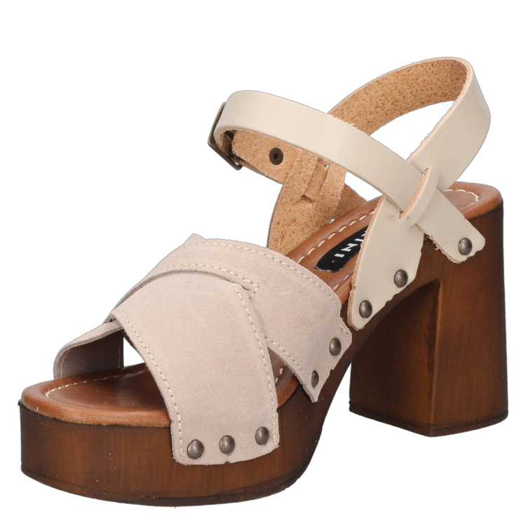 SANDALIAS MUJER POLLINI CUERO NUDE CASUAL I264 - 5