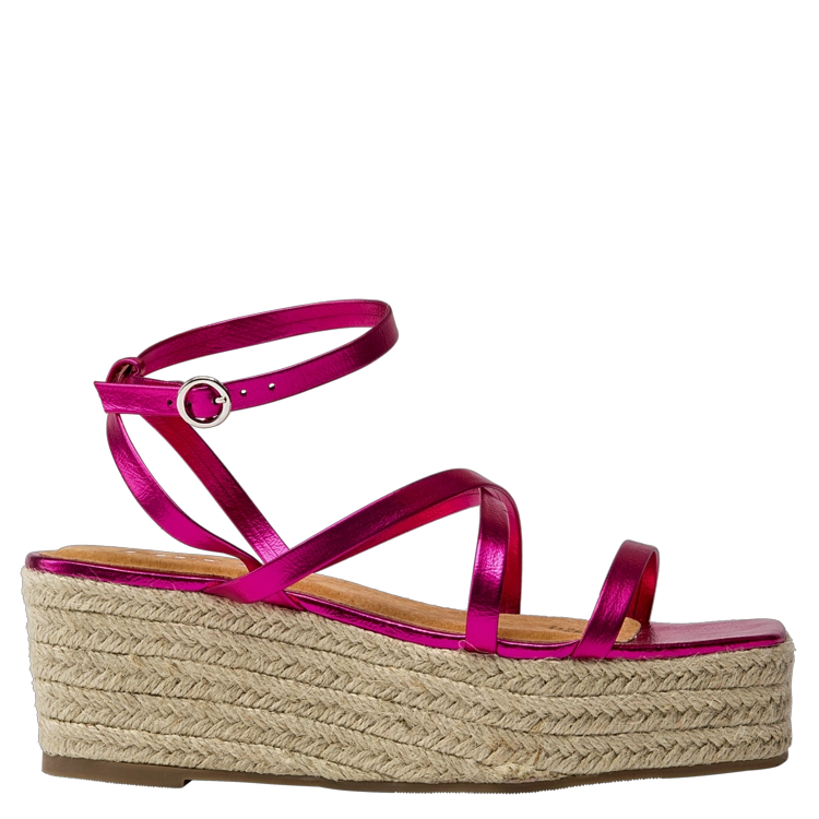 SANDALIAS MUJER ZAPPA CUERO FUCSIA CASUAL I389 - 2
