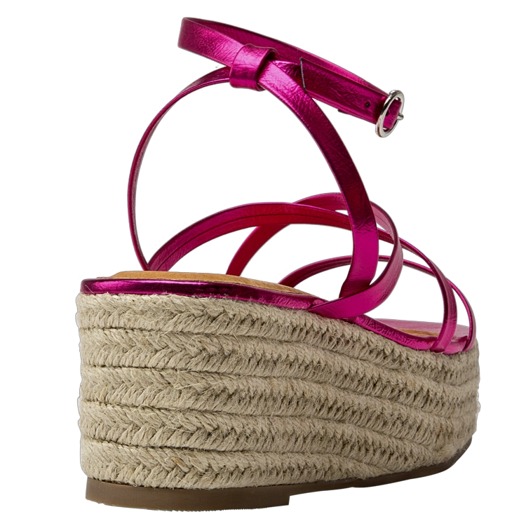 SANDALIAS MUJER ZAPPA CUERO FUCSIA CASUAL I389 - 3