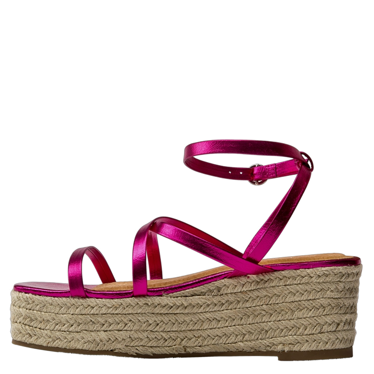 SANDALIAS MUJER ZAPPA CUERO FUCSIA CASUAL I389 - 4