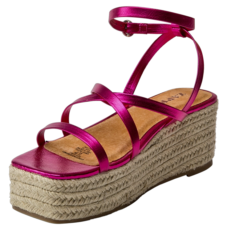 SANDALIAS MUJER ZAPPA CUERO FUCSIA CASUAL I389 - 5