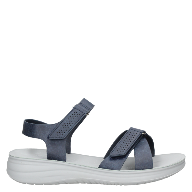 SANDALIAS MUJER DAKOTA CUERO AZUL CASUAL I604 - 2