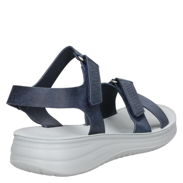 SANDALIAS MUJER DAKOTA CUERO AZUL CASUAL I604 - 3