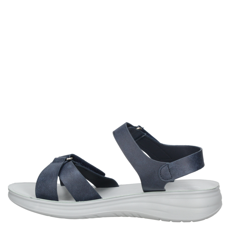 SANDALIAS MUJER DAKOTA CUERO AZUL CASUAL I604 - 4
