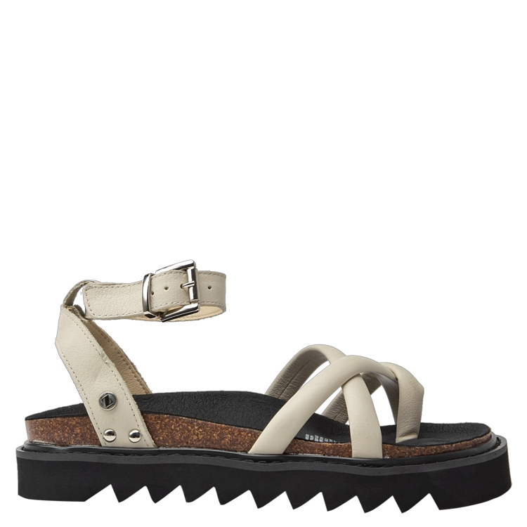 SANDALIAS MUJER ZAPPA CUERO BEIGE CASUAL I305 - 2