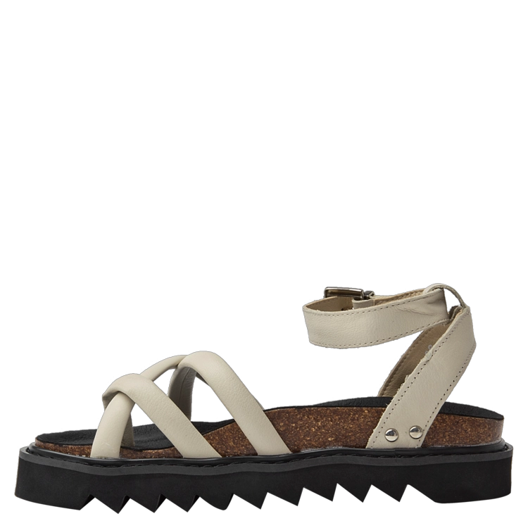 SANDALIAS MUJER ZAPPA CUERO BEIGE CASUAL I305 - 4