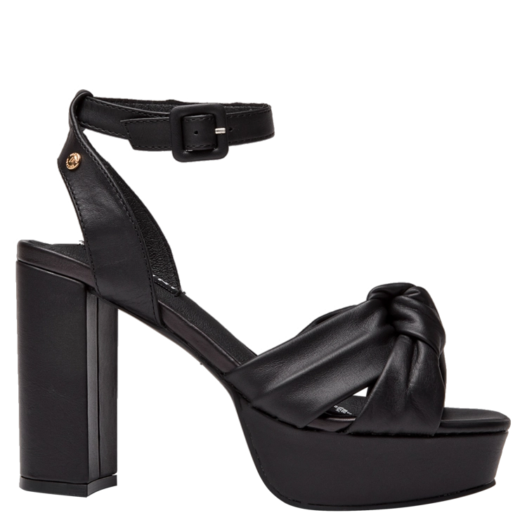 SANDALIAS MUJER POLLINI CUERO NEGRO CASUAL I167 - 2