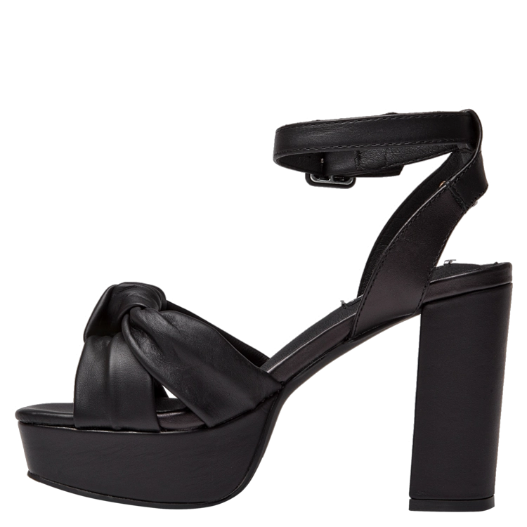 SANDALIAS MUJER POLLINI CUERO NEGRO CASUAL I167 - 4