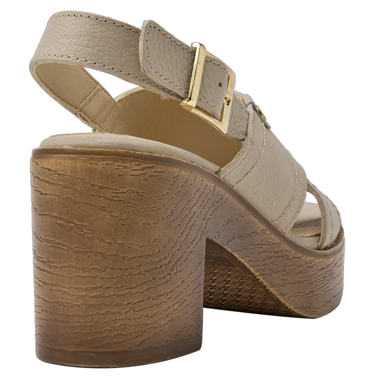 SANDALIAS MUJER POLLINI CUERO BEIGE CASUAL I170 - 3