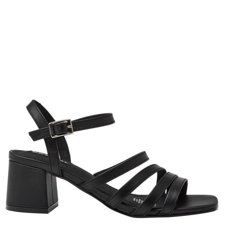 SANDALIAS MUJER POLLINI CUERO NEGRO CASUAL I157 - 2