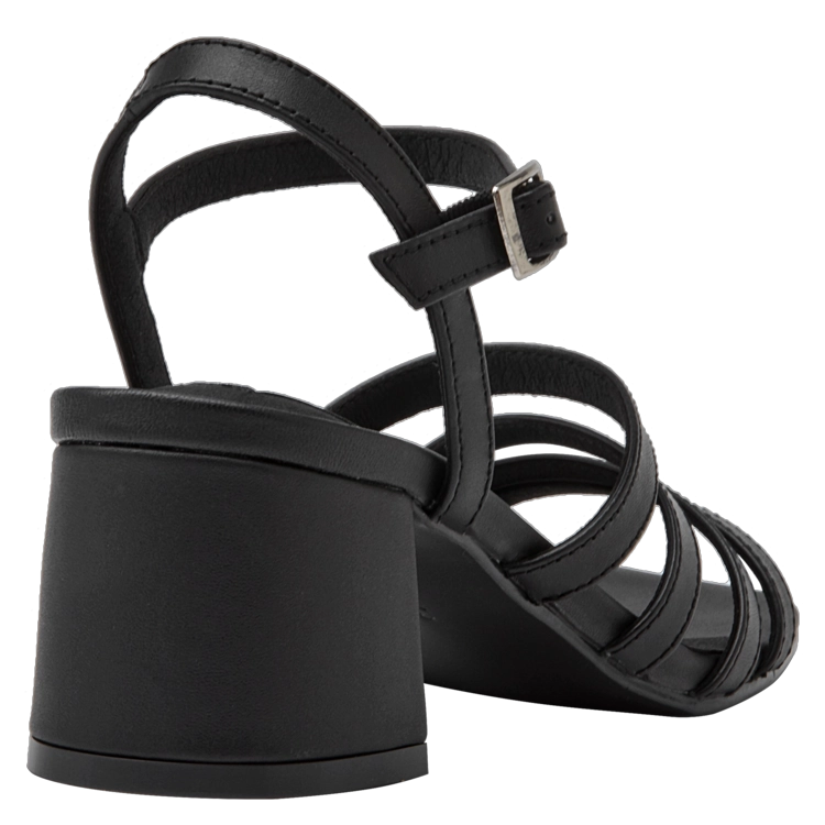 SANDALIAS MUJER POLLINI CUERO NEGRO CASUAL I157 - 3